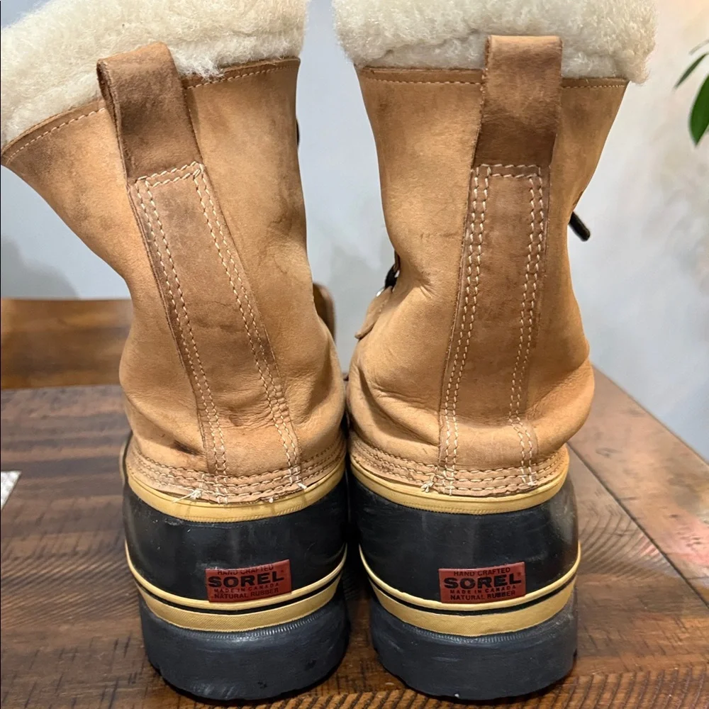 Sorel Big & Tall Men's Black and Tan Snow Boots